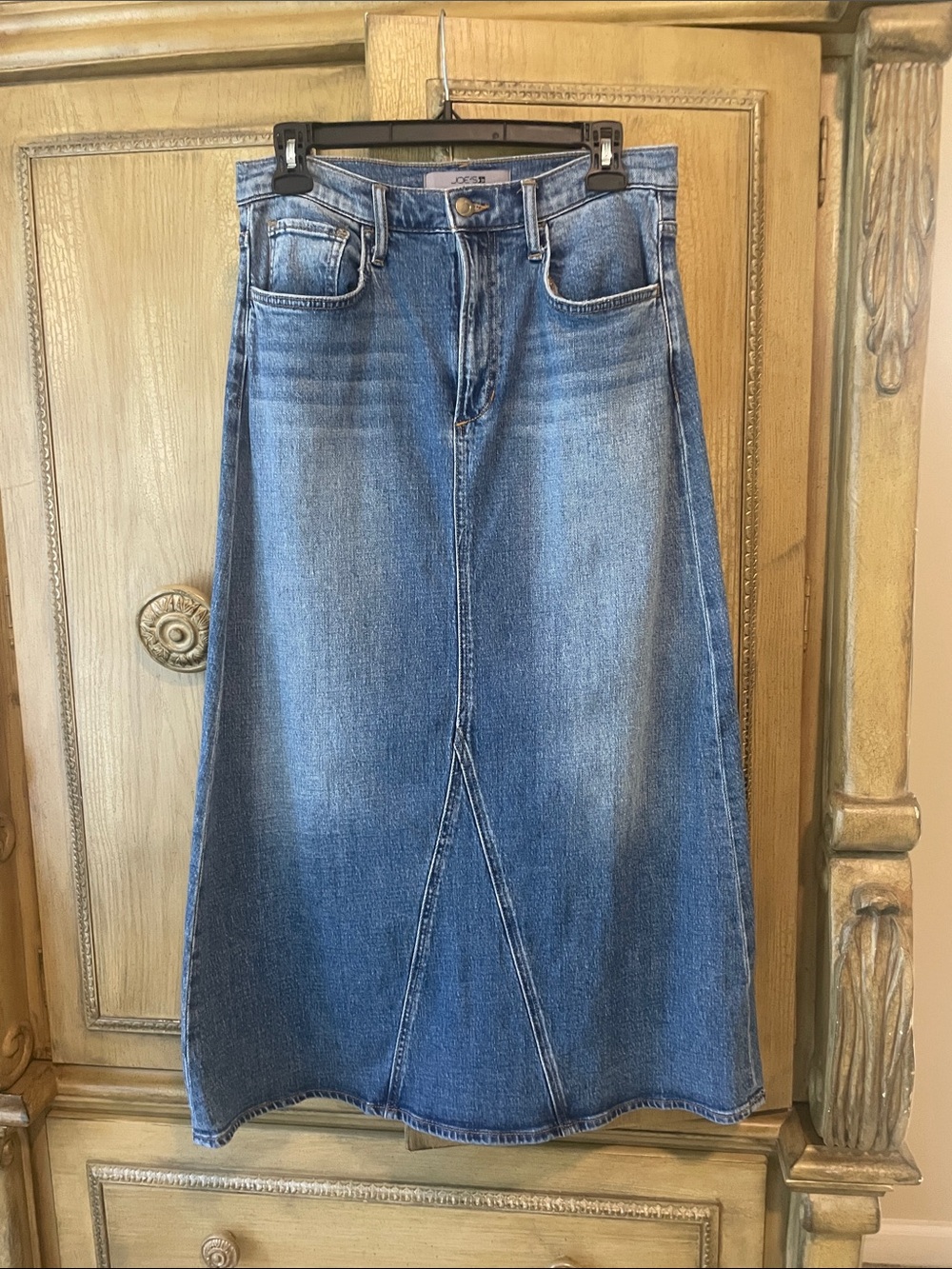 Joe's Jeans Blue Denim Flare Midi Skirt 28